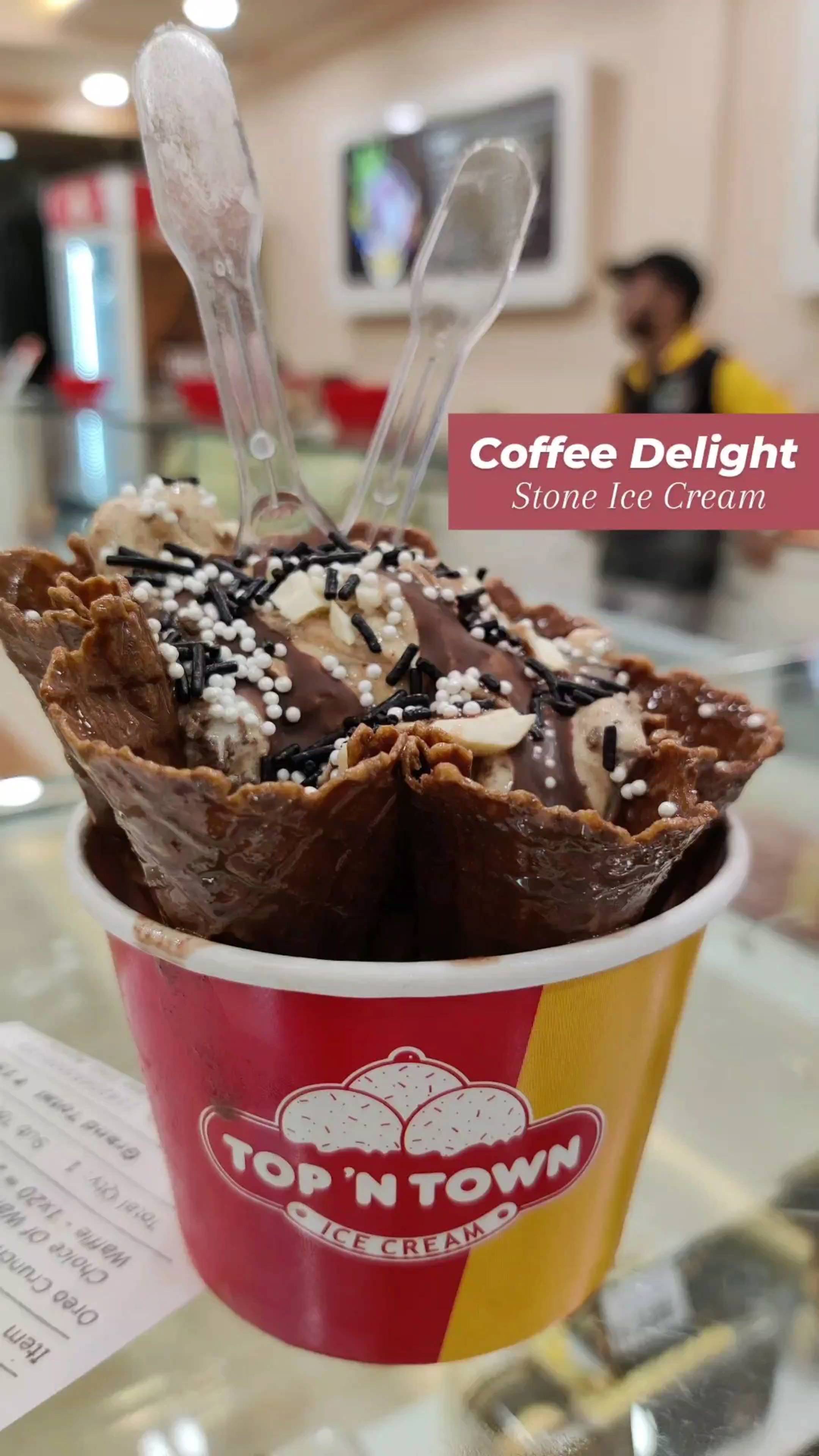 Coffee Delight - Stone Ice Cream 🍨

ℕ𝔼𝕎 𝕆𝕌𝕋𝕃𝔼𝕋
Recently opened Top' N Town outlet at Alark Square, Lalghati is serving a vast variety of Cone, Waffle & Stone Ice Creams.

Ambience is soothing, you can visit with your friends & family and enjoy delicious delectable Ice Creams.

Price: Rs 150/- (Rs 170 with choco dip waffle)
.
.
.
.
.
.
.
.
.
.
.
.
.
.
.
.
.
.
.
.
.
.
.
.

#bhopal_the_city_of_lakes #foodiebhopali #bhopalfood #big #instagood #feel #reelvideo #reelitfeelit  #icecream #topntown #delhi #nitrogen #stone #newoutlet #bhopalinfluencergroup #bhopalizayka #wassupbhopal #coffee #caramel #delicious